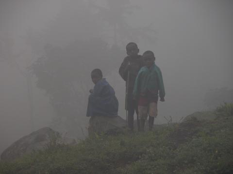 Rwanda children at Volcanoes National Park Rwanda children at Volcanoes National Park